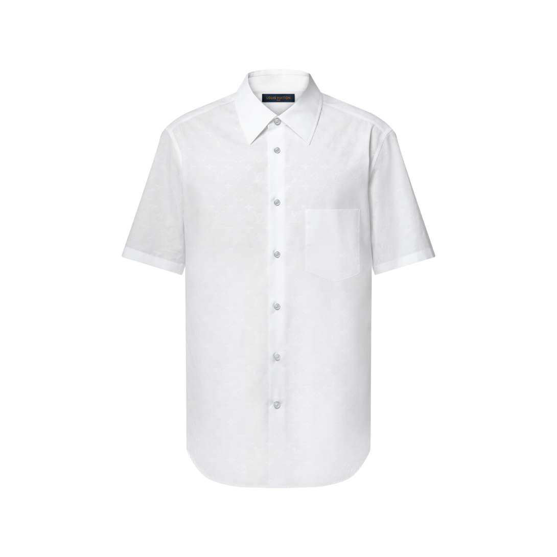 LOUIS VUITTON ホワイト シャツ 38 Monogram Short-Sleeved Shirt - Luxury White | LOUIS VUITTON